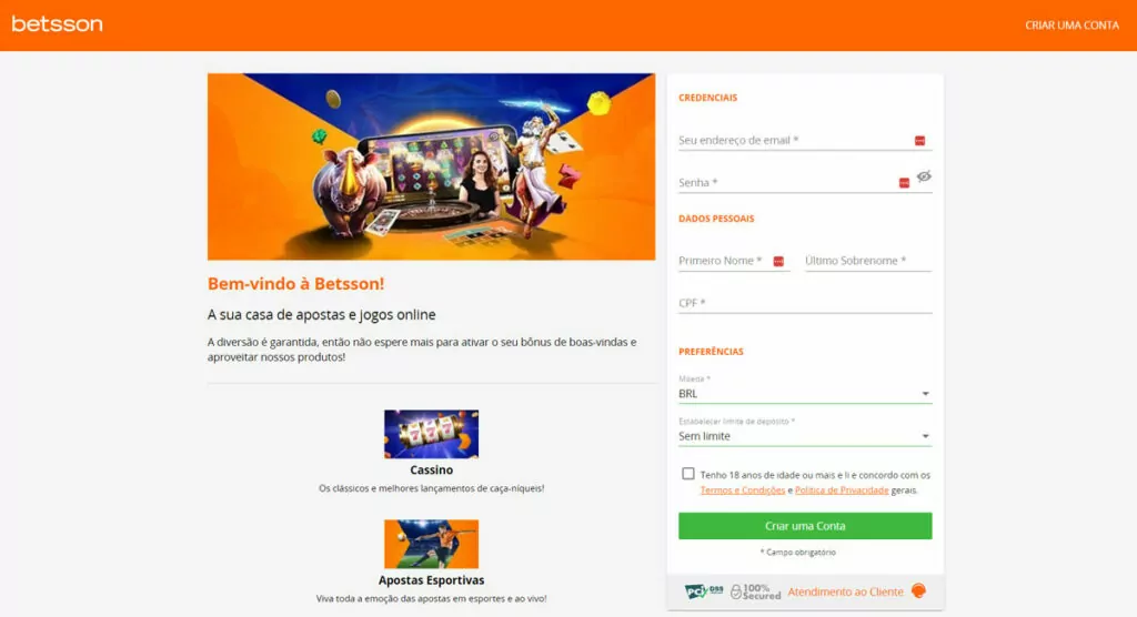 betsson br registration